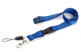 Lanyard albastru, Navy cu catarama de siguranta;61138.52