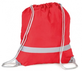 Rucsac cu cordon reflectorizant, rosu | 74102.20