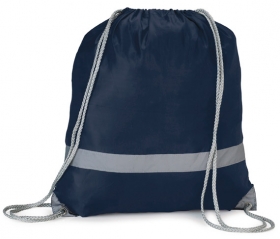 Rucsac cu cordon reflectorizant, albastru Navy;74102.52