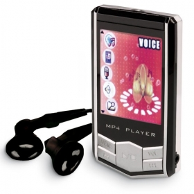 MP4 player, negru / argintiu, 4GB;MO2012-03