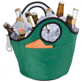 Round cooler bag with bottle opener;6860309