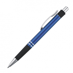 Metal ballpen with rubber grip zone | 1865304