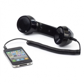 Receptor telefon retro, negru | 3189-01