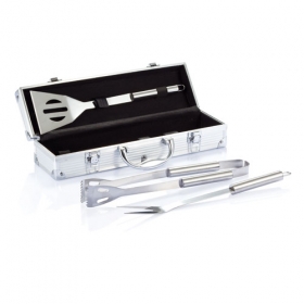 Set barbecue / gratar in cutie de aluminiu;P422.172