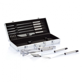 Set barbecue / gratar in cutie de aluminiu;P422.182