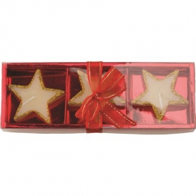 Three piece star shaped candles | 5188-08