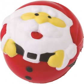 Santa Claus shaped stress ball made from a PU foam material. | 7408-08