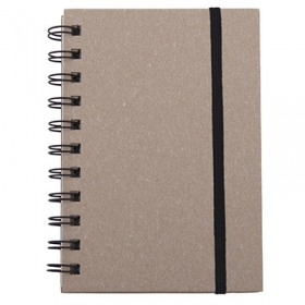 Coloured mini eco notebook with elastic;13187.00