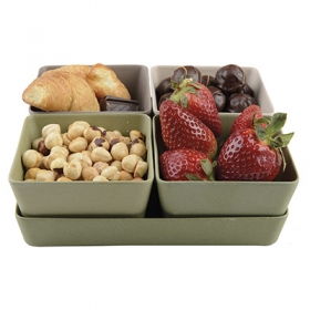 Bamboo fibre 4 piece snacks set | 85030.62