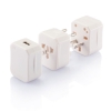 3 pcs travel plug with USB port; cod produs : P820.363