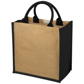 Chennai Jute gift tote nat-blk;12013401