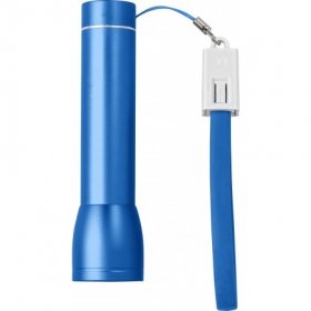 Aluminium power bank 2000mAh, Cobalt blue;7081-23