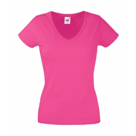 Ladies V-neck t-shirt    FO1398-FU-L;FO1398-FU