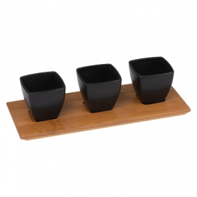 Small bowls set with bamboo board | 8079403