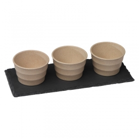 Small bowls set with slate board | 8097506